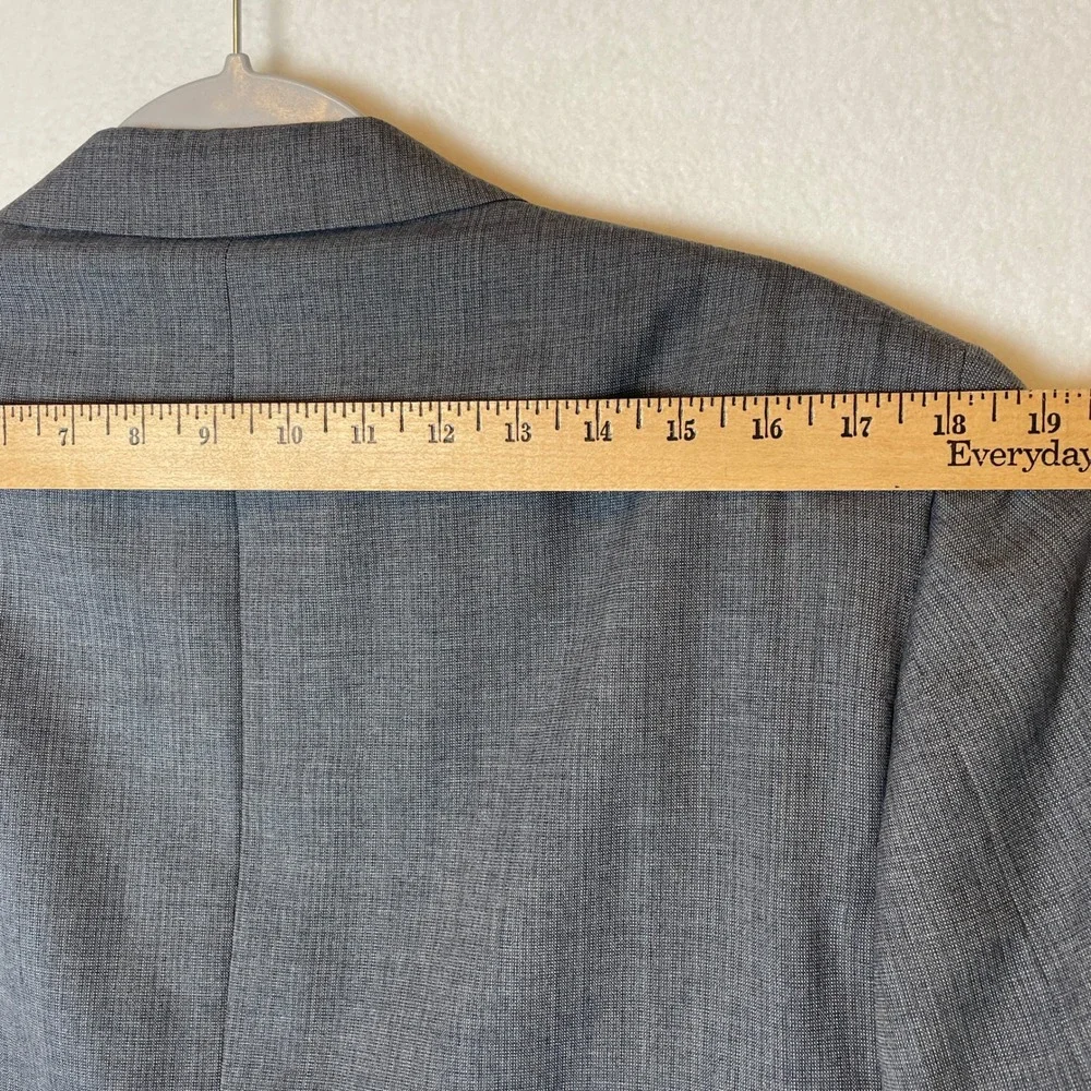 Daks London New York Mens Gray Pinstripe Blazer Sport Coat USA‎ Tailored 44R